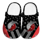 portland-trail-blazers-stellar-stripes-theme-clogs-best-selling