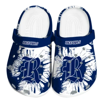 Rice Owls Splatter Graphics Clogs