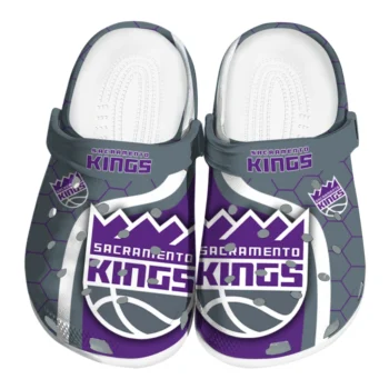 Sacramento Kings Hexagon Grid Clogs
