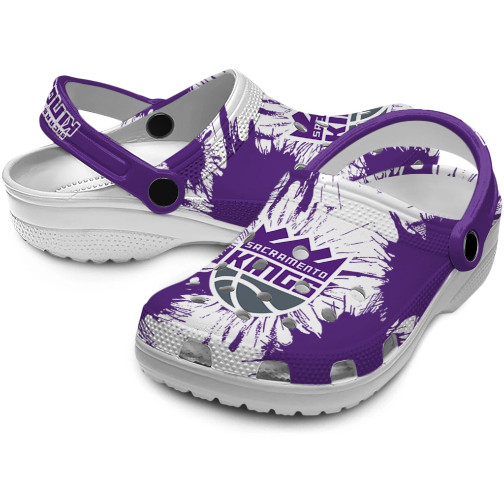 sacramento-kings-splatter-graphics-clogs-high-quality