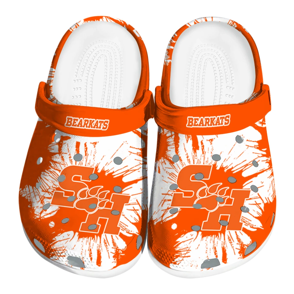 sam-houston-bearkats-splatter-graphics-clogs-best-selling sam houston bearkats splatter graphics clogs best selling