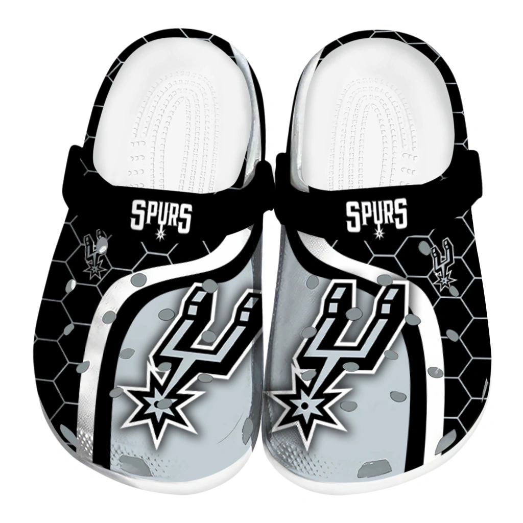 san-antonio-spurs-hexagon-grid-clogs-best-selling san antonio spurs hexagon grid clogs best selling