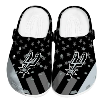 San Antonio Spurs Stellar Stripes Theme Clogs