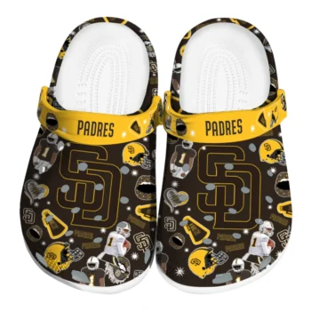 San Diego Padres Football Icons Clogs