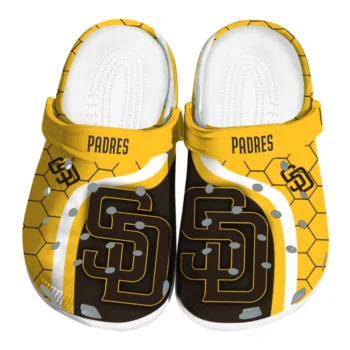 San Diego Padres Hexagon Grid Clogs