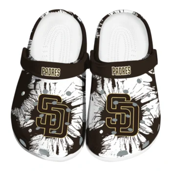 San Diego Padres Splatter Graphics Clogs