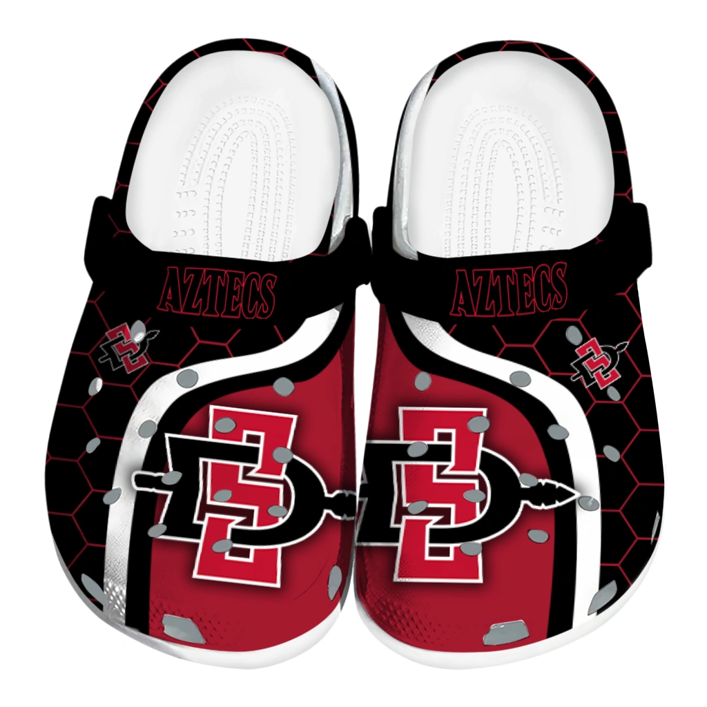 san-diego-state-aztecs-hexagon-grid-clogs-best-selling san diego state aztecs hexagon grid clogs best selling