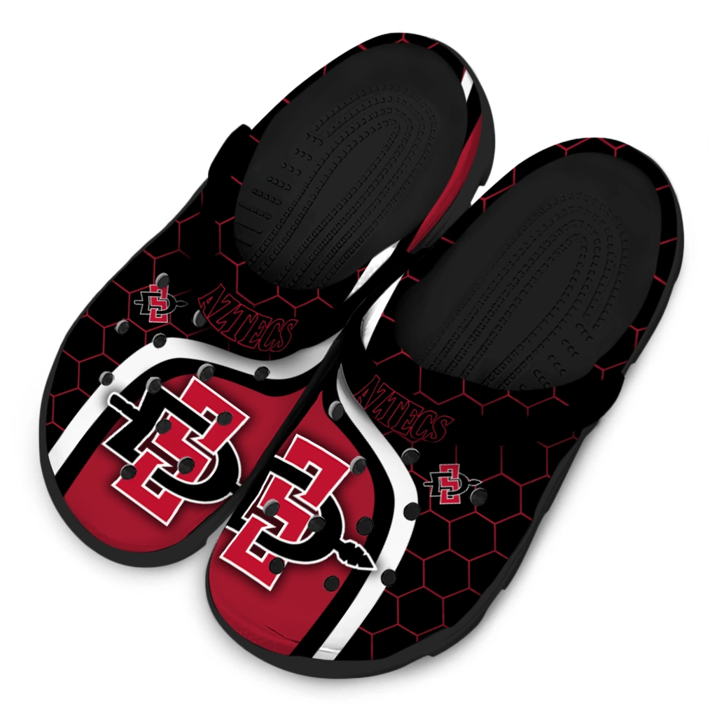 san-diego-state-aztecs-hexagon-grid-clogs-latest-model