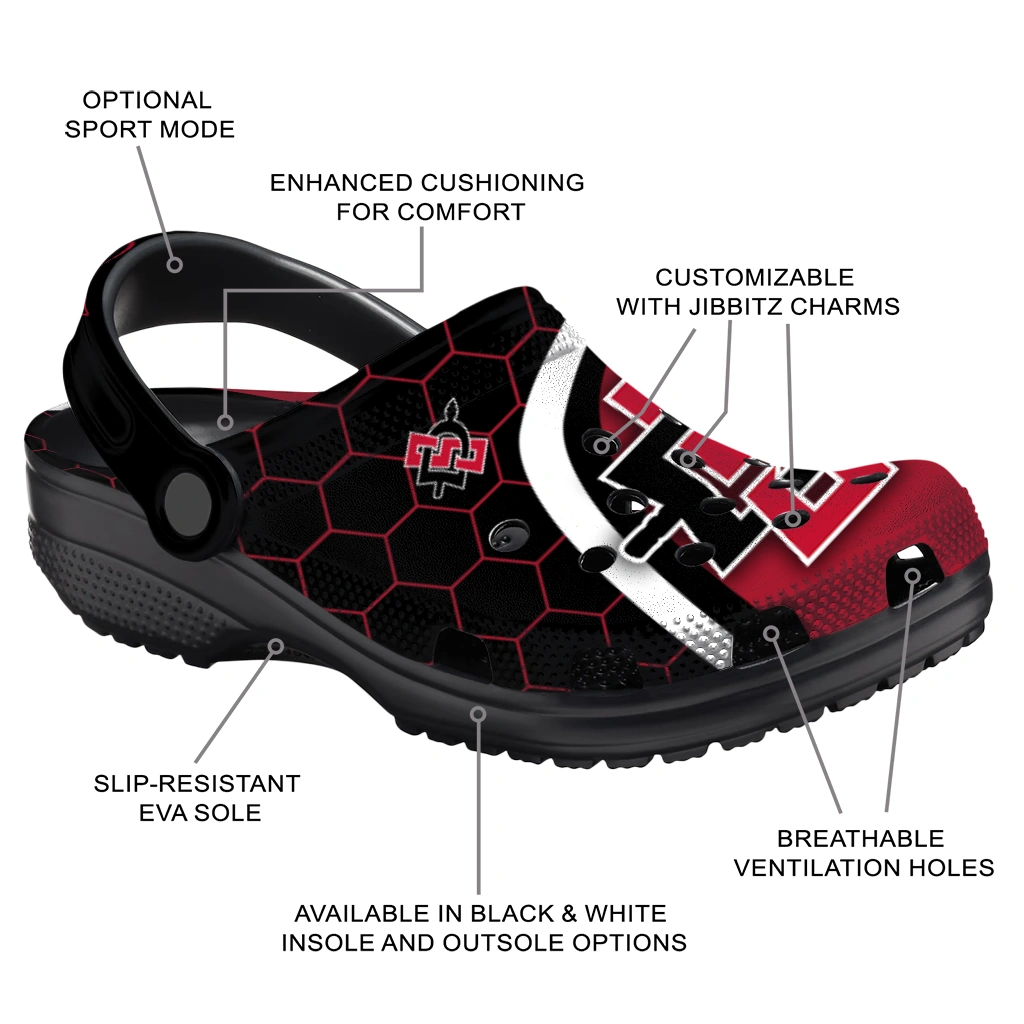 san-diego-state-aztecs-hexagon-grid-clogs-new-arrival