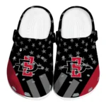 san-diego-state-aztecs-stellar-stripes-theme-clogs-best-selling