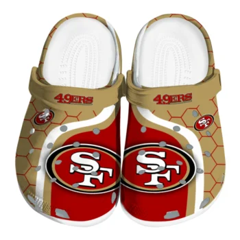 San Francisco 49ers Hexagon Grid Clogs