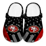 san-francisco-49ers-stellar-stripes-theme-clogs-best-selling