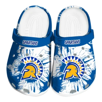 San Jose State Spartans Splatter Graphics Clogs