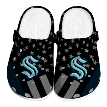 Seattle Kraken Stellar Stripes Theme Clogs