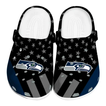 Seattle Seahawks Stellar Stripes Theme Clogs