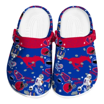 SMU Mustangs Football Icons Clogs