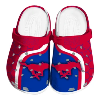 SMU Mustangs Hexagon Grid Clogs