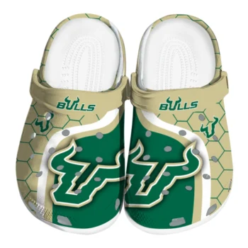 South Florida Bulls Hexagon Grid Clogs