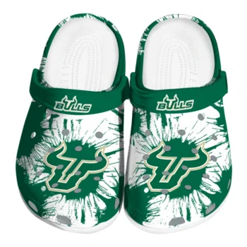 South Florida Bulls Splatter Graphics Clogs