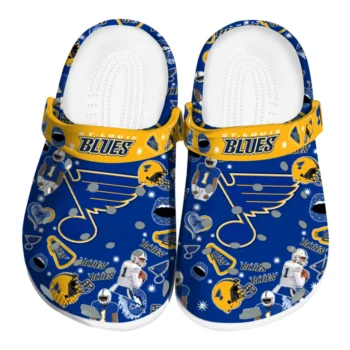 St. Louis Blues Football Icons Clogs