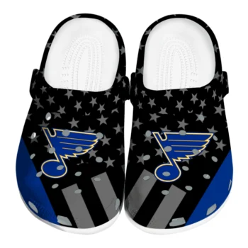 St. Louis Blues Stellar Stripes Theme Clogs