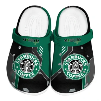 Starbucks Badge Green Black Clogs