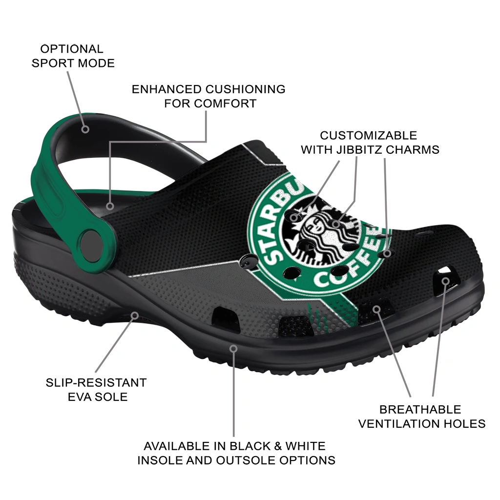 starbucks-badge-green-black-clogs-new-arrival-hey-clogs.webp