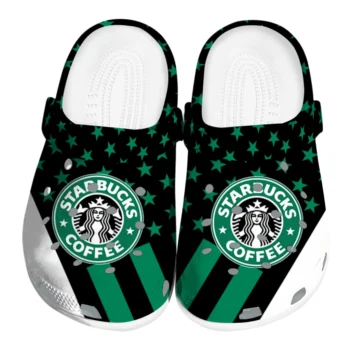 Starbucks Green Star Black Green Clogs