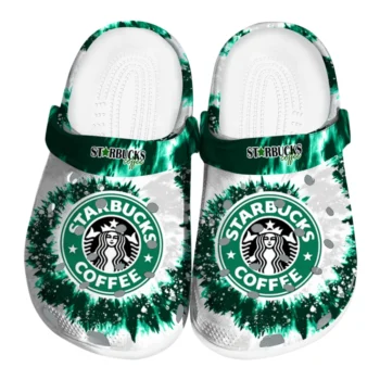 Starbucks Spiral Green White Clogs