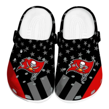 Tampa Bay Buccaneers Stellar Stripes Theme Clogs
