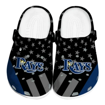 Tampa Bay Rays Stellar Stripes Theme Clogs