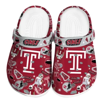 Temple Owls Football Icons Clogs