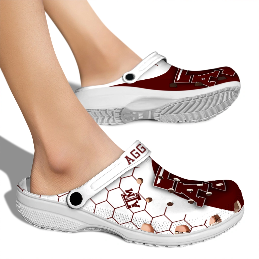 texas-am-aggies-hexagon-grid-clogs-fashion-forward