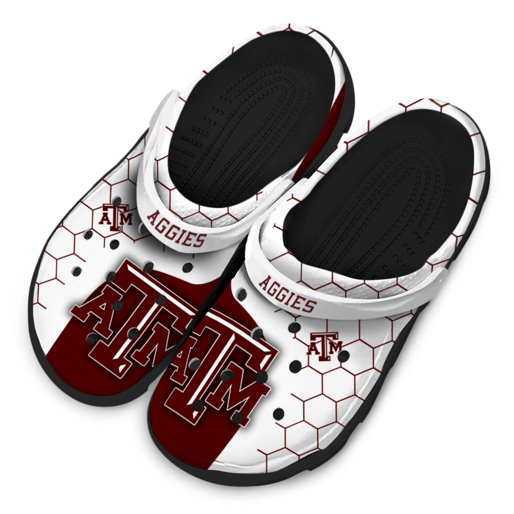 texas-am-aggies-hexagon-grid-clogs-latest-model