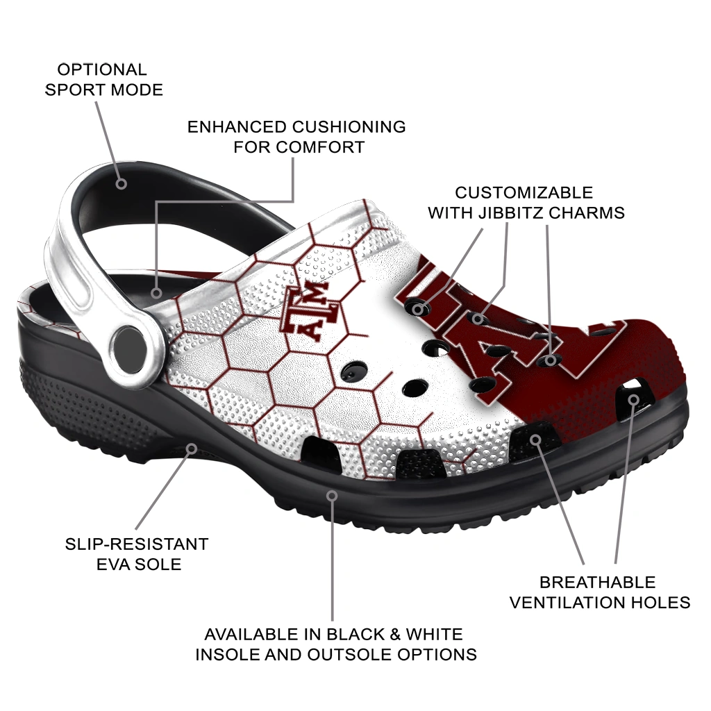 texas-am-aggies-hexagon-grid-clogs-new-arrival