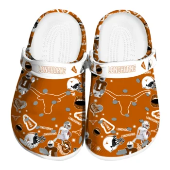Texas Longhorns Football Icons Clogs