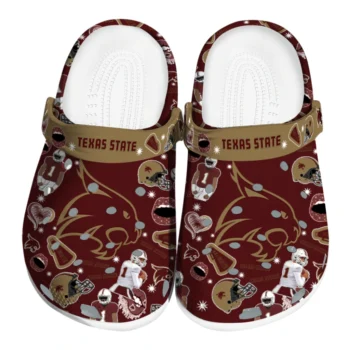 Texas State Bobcats Football Icons Clogs