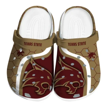 Texas State Bobcats Hexagon Grid Clogs
