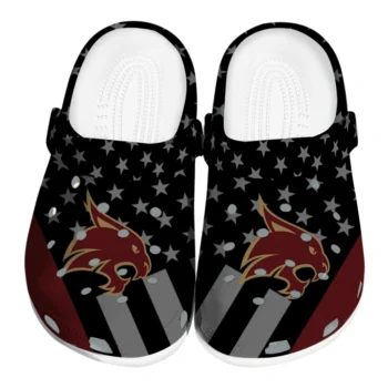 Texas State Bobcats Stellar Stripes Theme Clogs