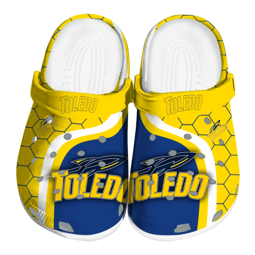 toledo-rockets-hexagon-grid-clogs-best-selling toledo rockets hexagon grid clogs best selling