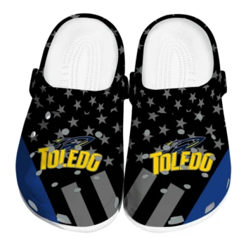 Toledo Rockets Stellar Stripes Theme Clogs