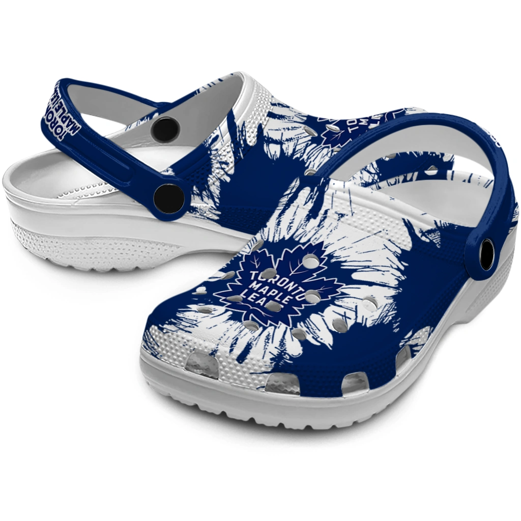 toronto-maple-leafs-splatter-graphics-clogs-high-quality