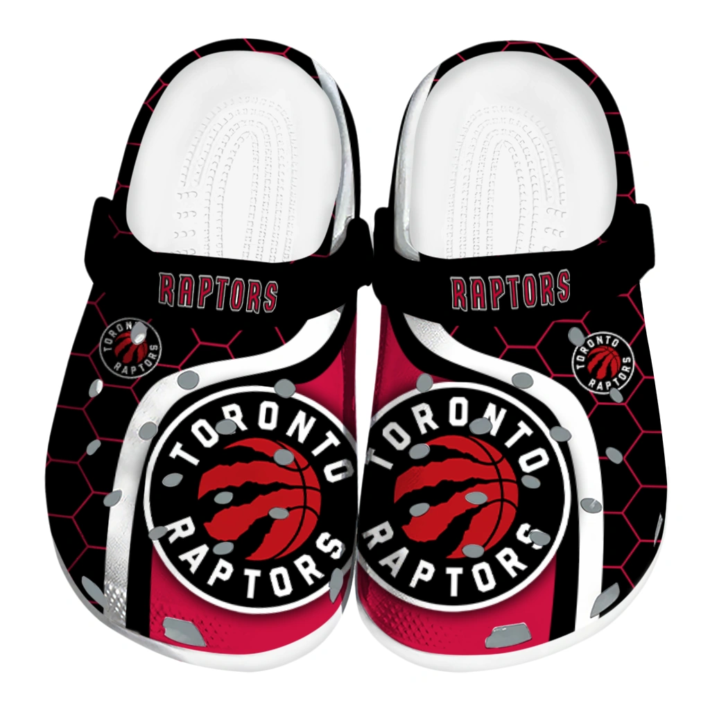 toronto-raptors-hexagon-grid-clogs-best-selling toronto raptors hexagon grid clogs best selling