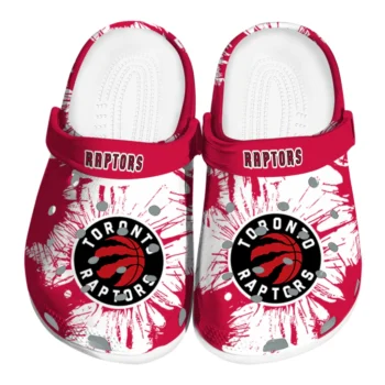 Toronto Raptors Splatter Graphics Clogs