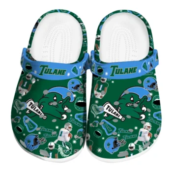 Tulane Green Wave Football Icons Clogs