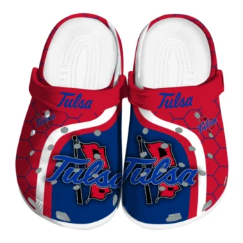 Tulsa Golden Hurricane Hexagon Grid Clogs