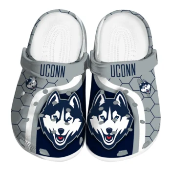 UConn Huskies Hexagon Grid Clogs