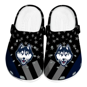 UConn Huskies Stellar Stripes Theme Clogs
