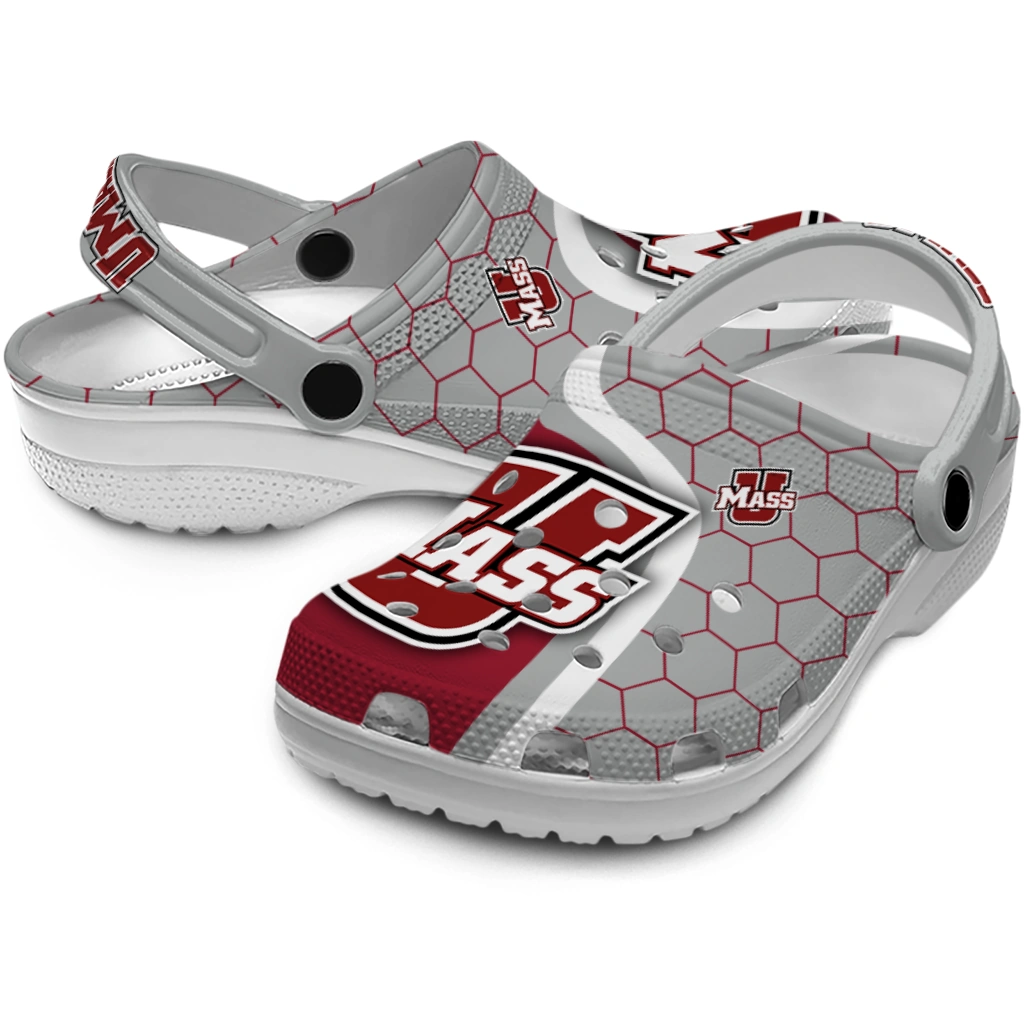 umass-minutemen-hexagon-grid-clogs-high-quality