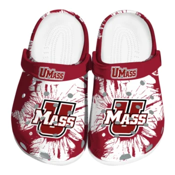 UMass Minutemen Splatter Graphics Clogs
